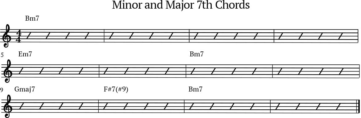 Minor 7th and Major 7th chords