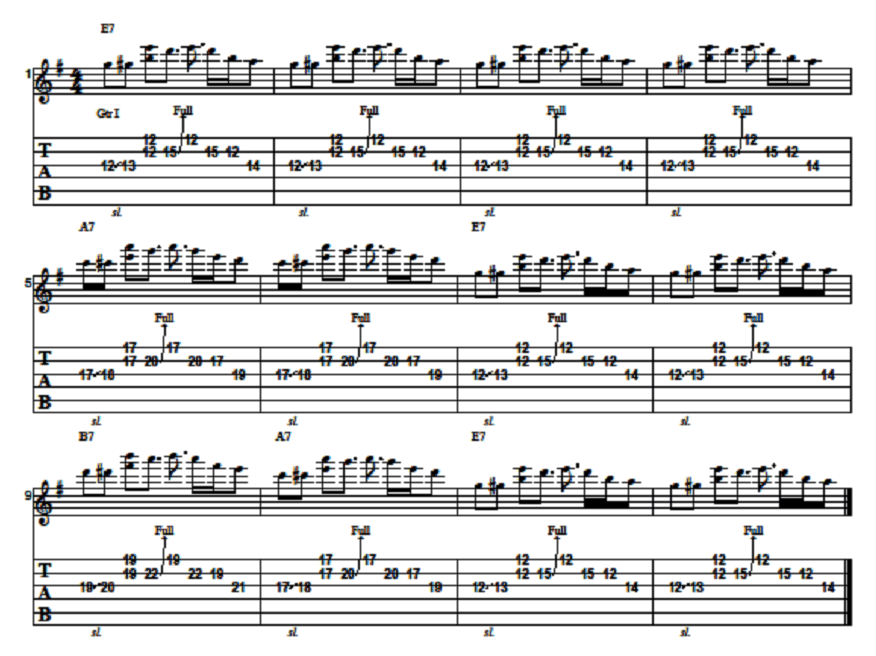 Easy 1-4-5 12 Bar Blues Pentatonic Melody Line