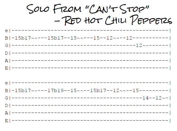 red hot chili peppers solo